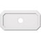 Ekena Millwork Emerald Architectural Grade PVC Ceiling Medallion, 24"W x 12"H x 3"ID x 8 1/4"C x 1"P, One-Piece CMP24X12ED-03000 - alternate 1